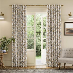 Joules Indienne Floral 90x90" Curtains Teal